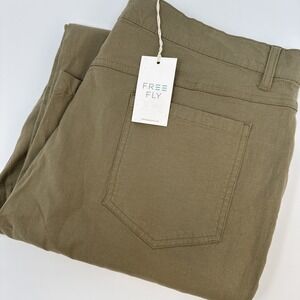 Free Fly Canvas Pants Men's 40x32‎ Beige Stretch 5 Pocket Bamboo Blend NEW